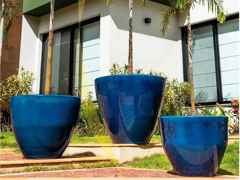 Vaso de Cerâmica Esmaltada Emerald